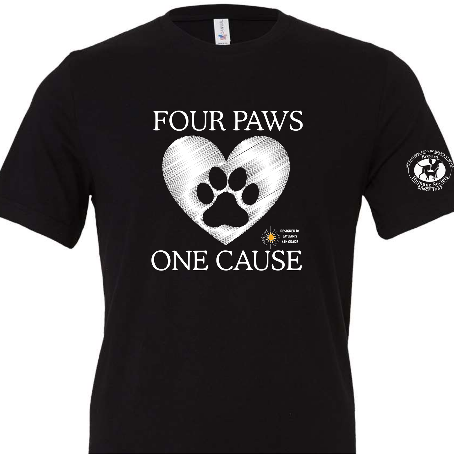 Four Paws, One Cause - Designed by Jaylianis, 4th grade